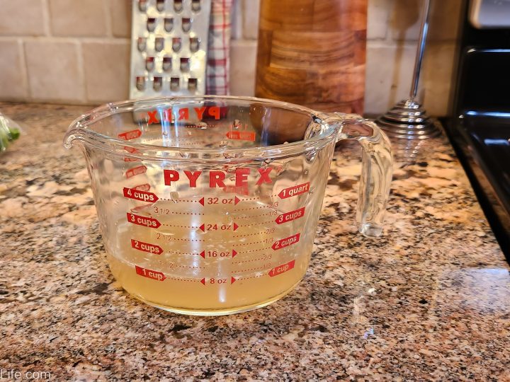 1 cup of homemade chicken broth