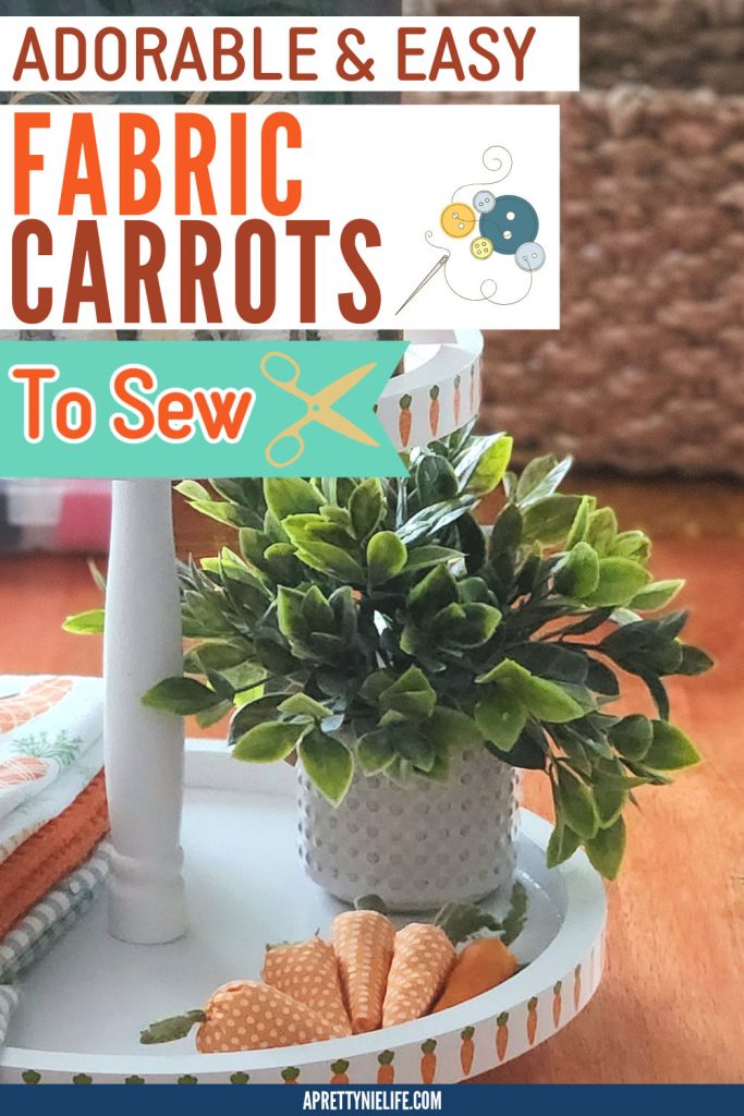 How to sew adorable & easy fabric carrots for spring decor