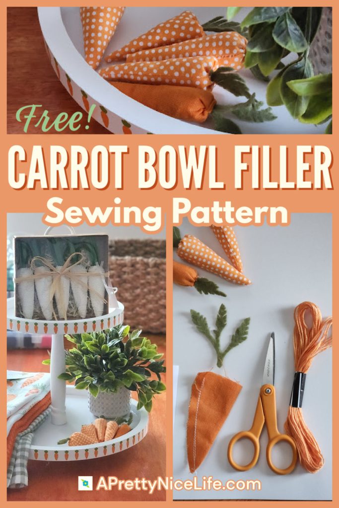 Free Carrot Bowl Filler Sewing Pattern