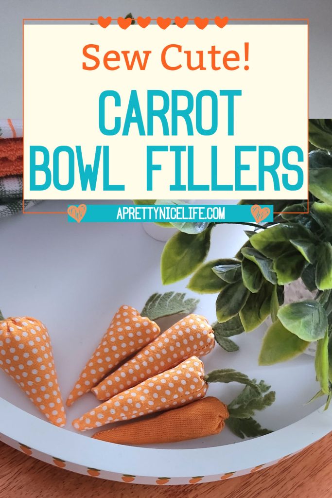 Easter Sewing Project: DIY Fabric Carrot Pattern for spring decor