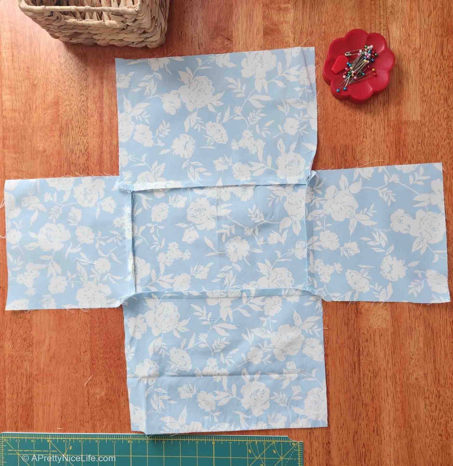 DIY Fabric Basket Liner Sewing Tutorial - A Pretty Nice Life