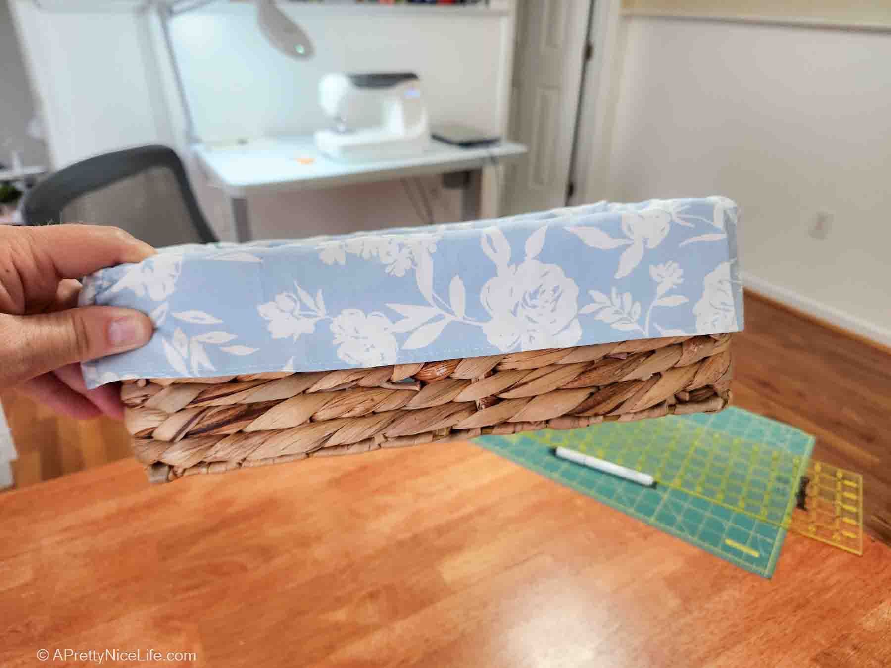 DIY Fabric Basket Liner Sewing Tutorial - A Pretty Nice Life
