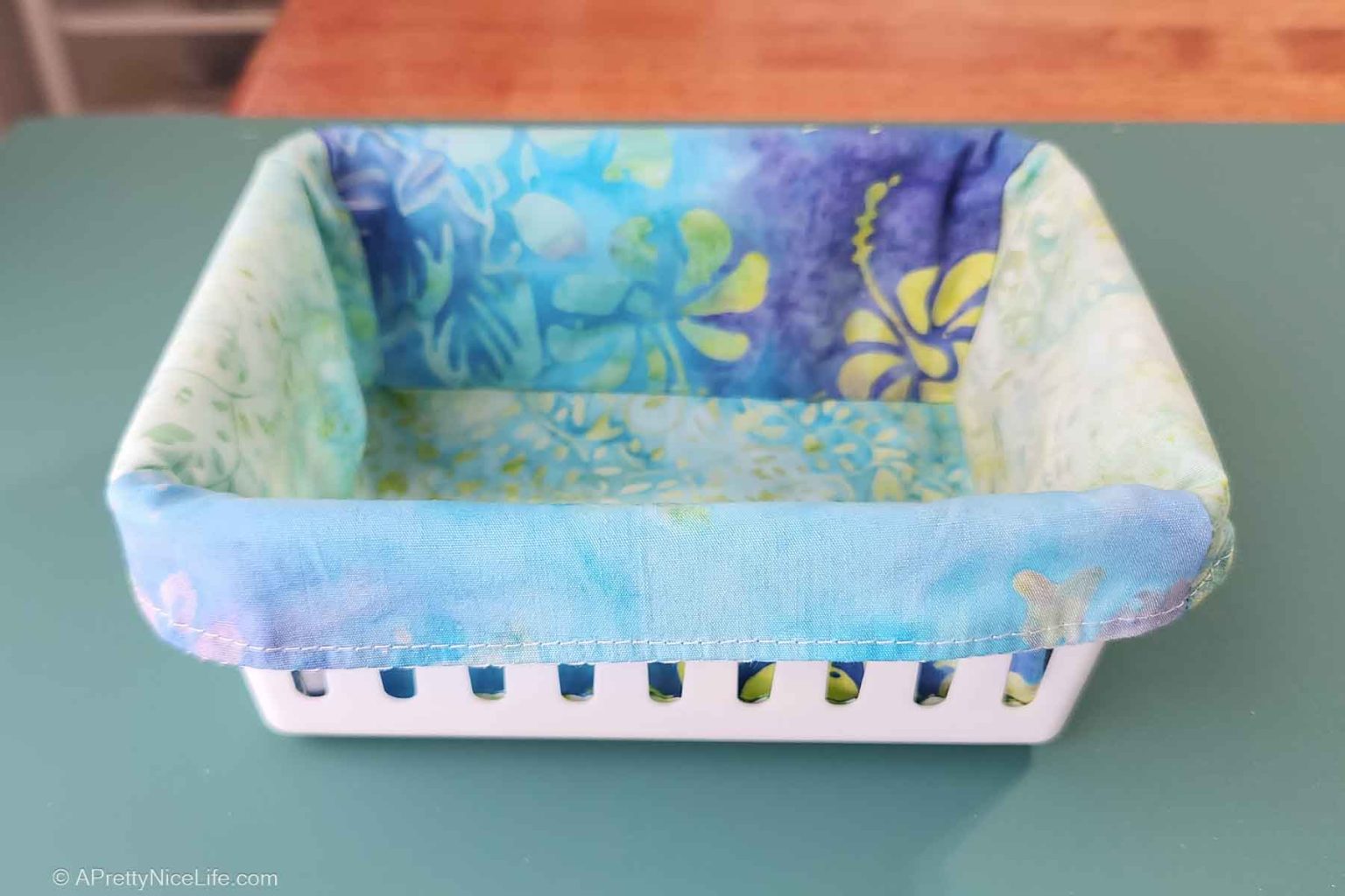 DIY Fabric Basket Liner Sewing Tutorial - A Pretty Nice Life