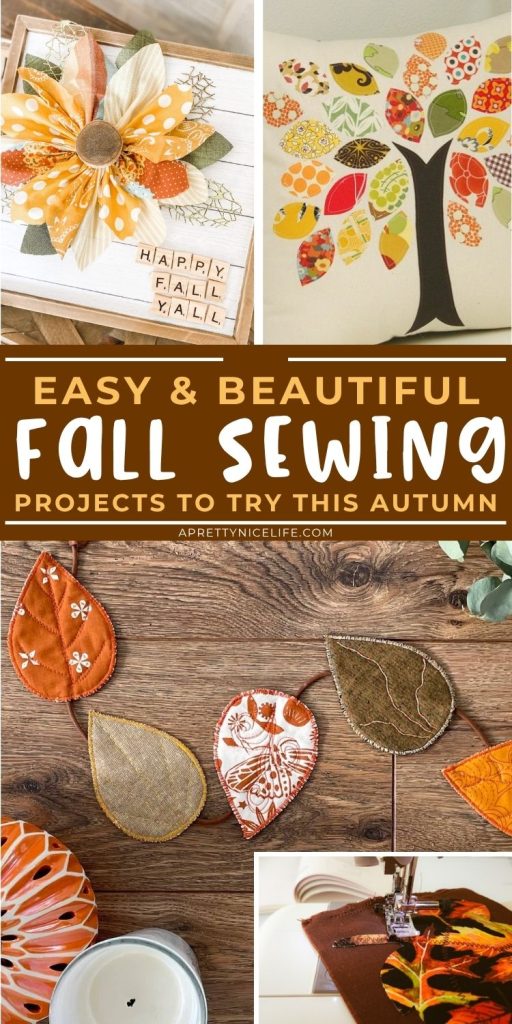 Beautiful, easy fall sewing projects for your cozy home