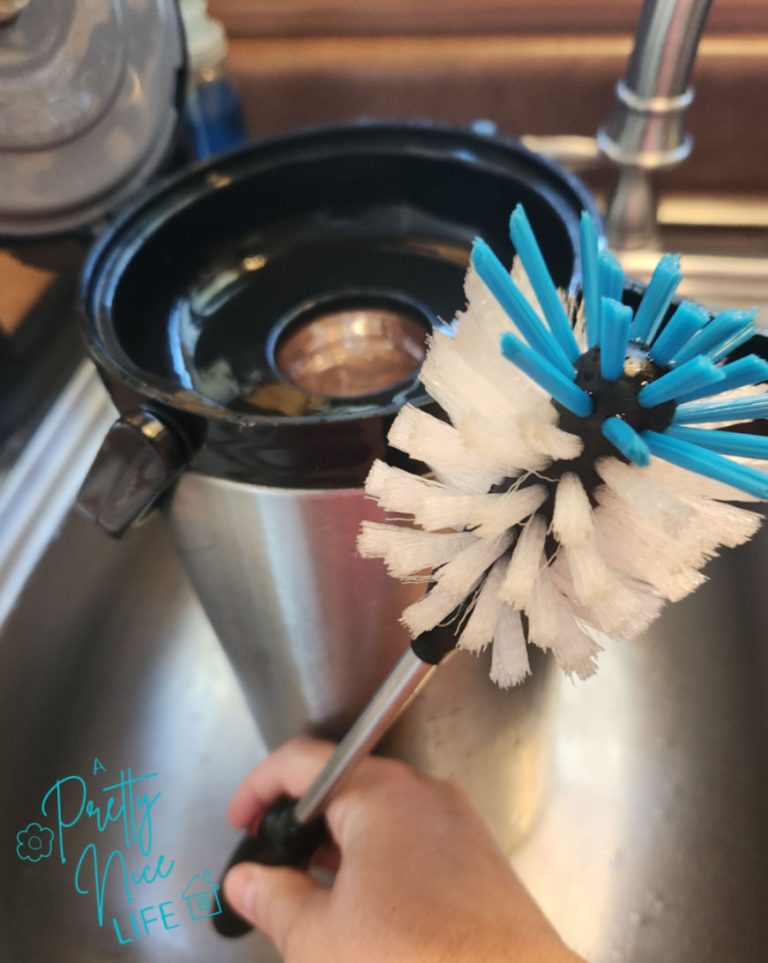 The OXO Good Grips bottle brush in my sink, just after working on the Airpot